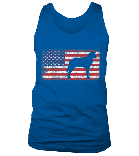 Vintage Retro American Flag Chinook Dog shirt Tank Top Unisex