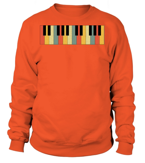 Keys Piano Keyboard Vintage Retro Women's Sweatshirt