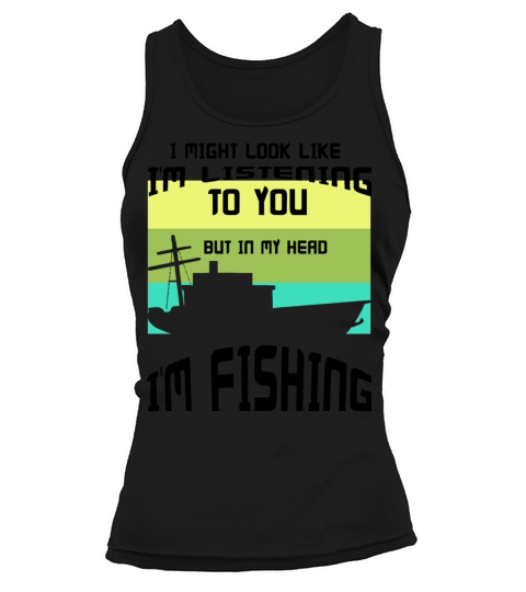 I MIGHT LOOK LIKE I M LISTENING TO YOU BUT IN MY H Women's Tank Top