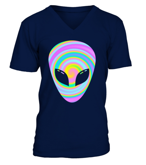 Colorful Alien Head Space Travel LGBT Pride Tee Men's V-Neck T-shirt
