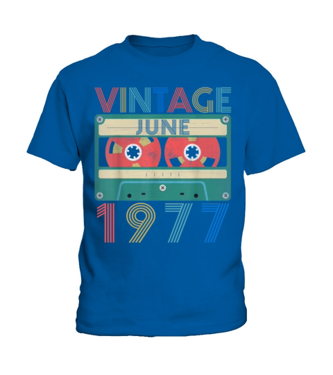 Retro Vintage June 1977 birthday Kids T-Shirt