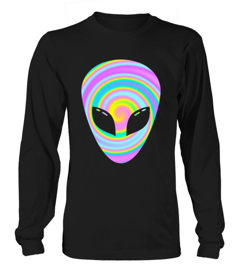 Colorful Alien Head Space Travel LGBT Pride Tee Women's Long Sleeve