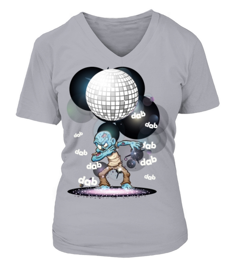 Funny Dab Zombie Women's V-Neck T-shirt
