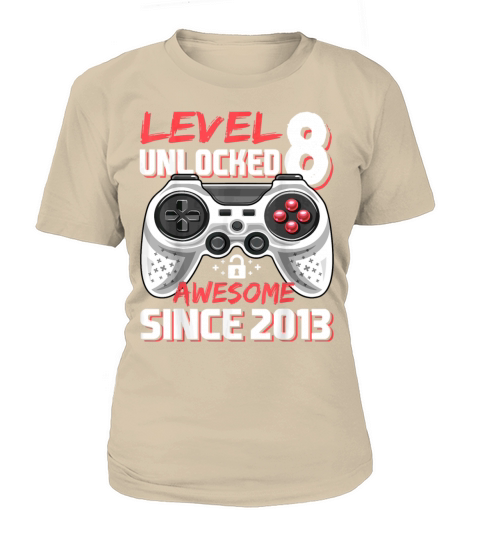 Level 8 Unlocked Awesome 2013 Video Game Women's T-Shirt