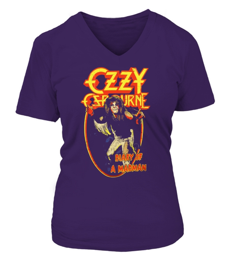Ozzy Ozbourne A Madman V-neck T-Shirt Woman