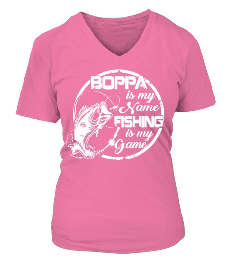Boppa Is My Name Fishing Game Father s Day Women's V-Neck T-shirt