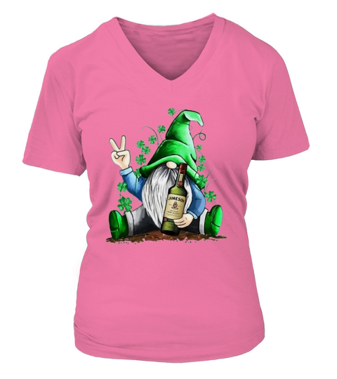 Gnome and Jameson shamrock St Patrick’s Day shirt Women's V-Neck T-shirt