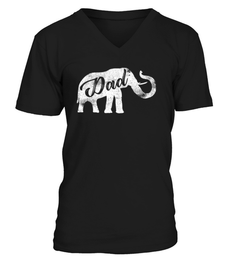 Dad Elephant Men's V-Neck T-shirt