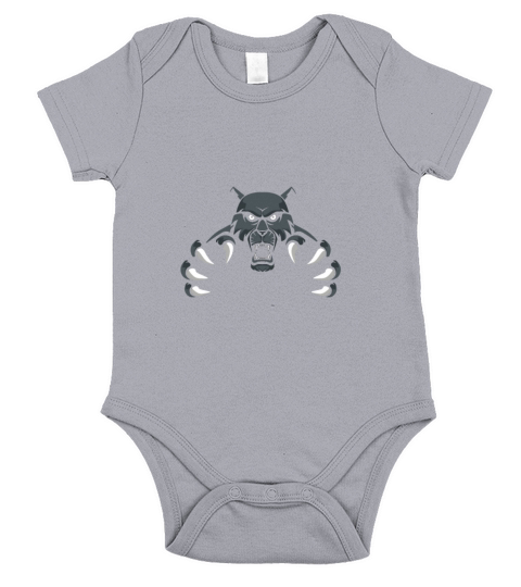 angry black panther Short Sleeve Baby One-Piece