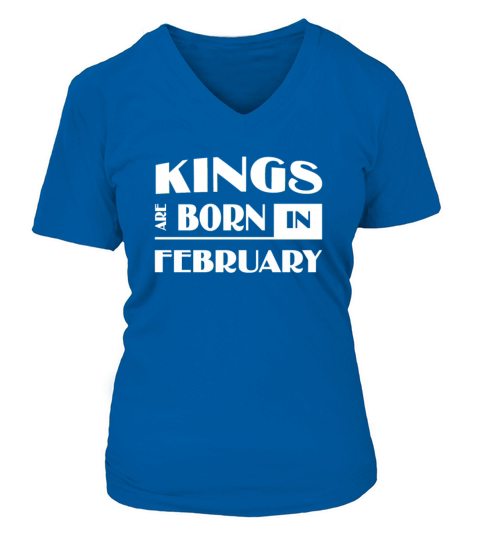 Kings are born in February Women's V-Neck T-shirt