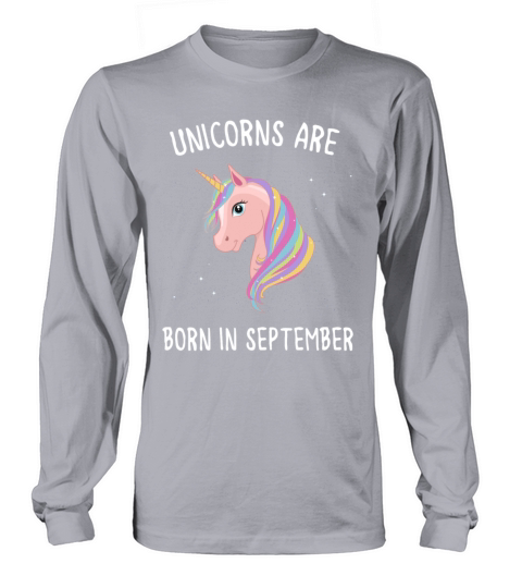 unicorns are born in september Men's Long Sleeve