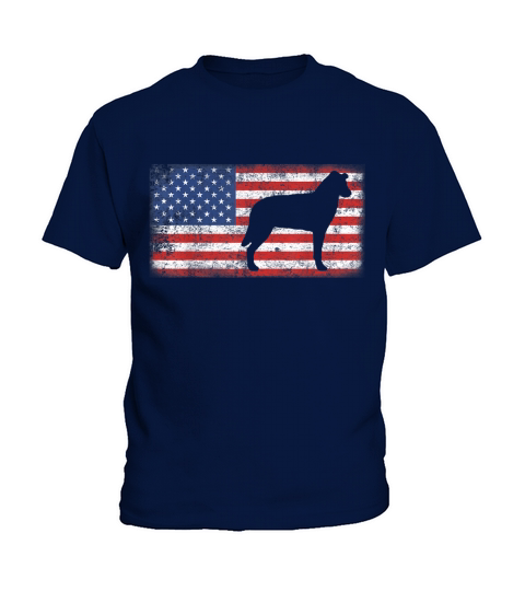 Vintage Retro American Flag Chinook Dog shirt Kids T-Shirt
