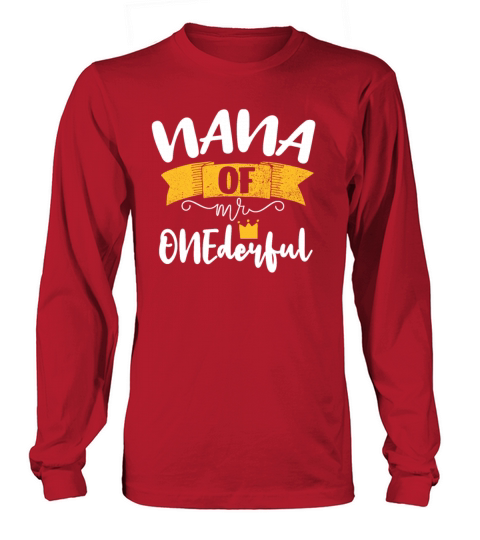 NANA of Mr Onederful 1st Birthday Matching Family Women's Long Sleeve
