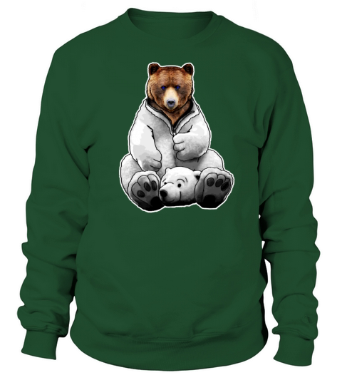 grizzly bear in icebear costume Men's Sweatshirt