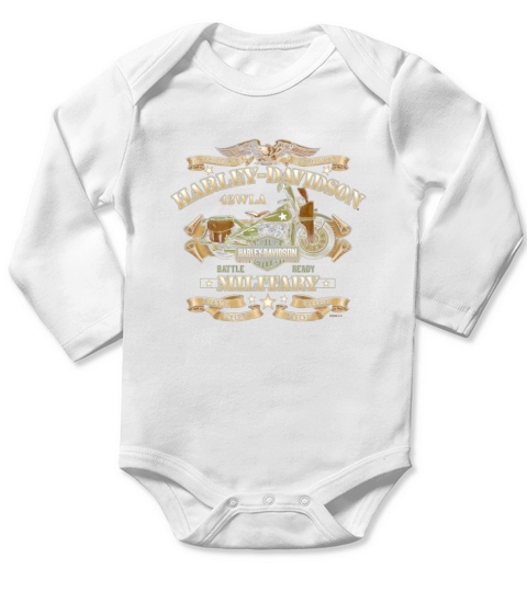 Harley Davidson Militaire Long Sleeve Baby One-Piece