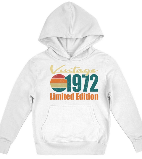 50th birthday vintage 1972 limited edition Kids Hoodie