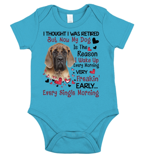 Every Morning English Mastiff Short Sleeve Baby One-Piece