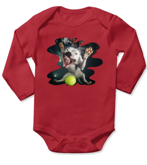 Underwater Dogs Rev by Seth Casteel Hoo Long Sleeve Baby One-Piece