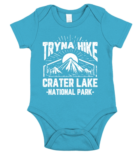 Crater Lake USA National Park Oregon Tryna Hike Short Sleeve Baby One-Piece