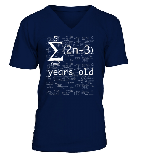 Funny Math Geek 16th Birthday 16 Years Men's V-Neck T-shirt