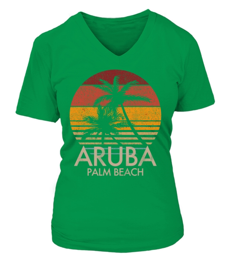 Palm Beach Aruba Spring Break Palms A Women's V-Neck T-shirt