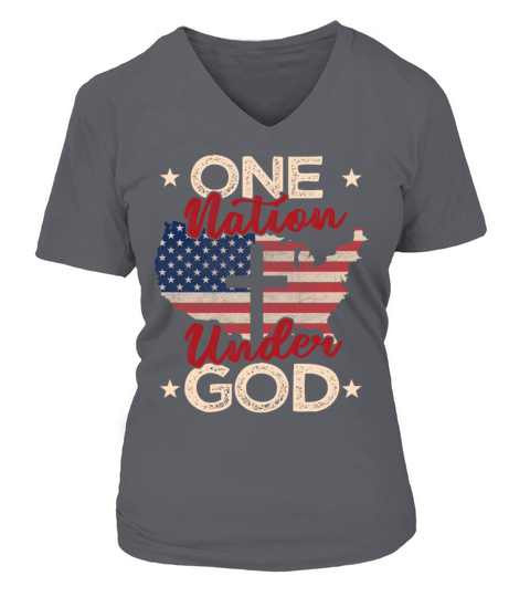 One Nation Under God Women's V-Neck T-shirt