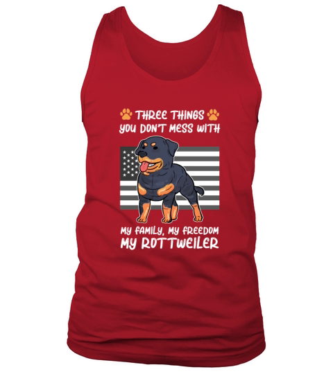 Cute Rottie Rottweiler Dog Owner American Flag Men's Tank Top