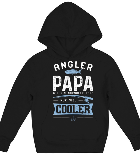 Angler Papa Wie Ein Normaler Papa Nur Viel Cooler Kids Hoodie