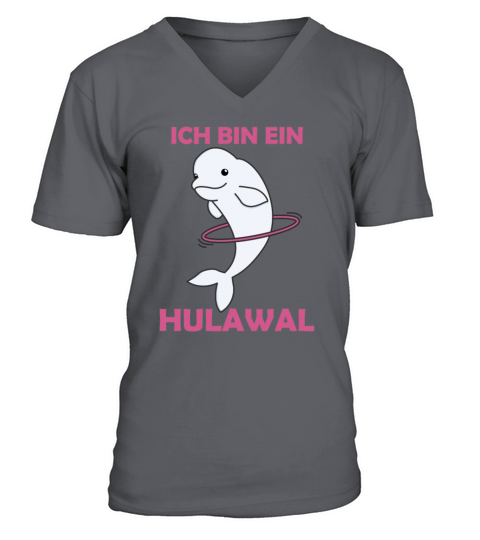 Beluga Whale Hullern Sport Sweet Animals Hulawal Men's V-Neck T-shirt