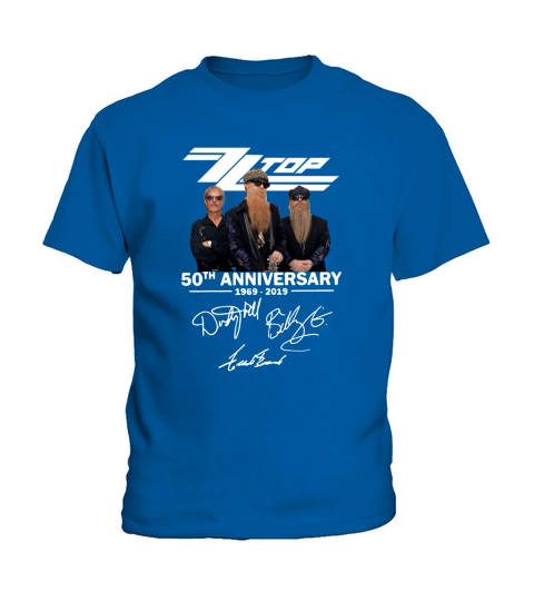 50th Anniversary ZZ Top 1969-2019 Signatures sh?t Kids T-Shirt