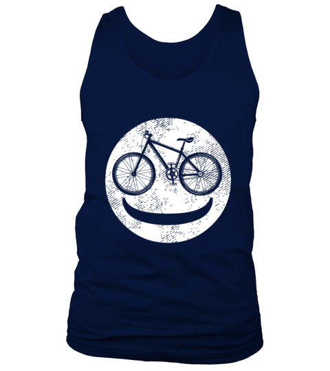 MTB Bike Happy Face Cycling Cyclists Men's Tank Top