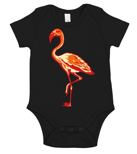 flamingo Short Sleeve Baby One-Piece