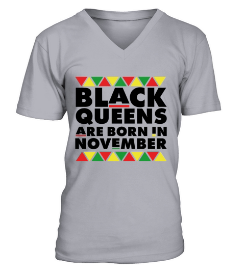 Black Queens Are born in November Men's V-Neck T-shirt