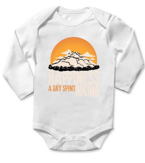 Happiness A Day Spent Hiking Long Sleeve Baby One-Piece