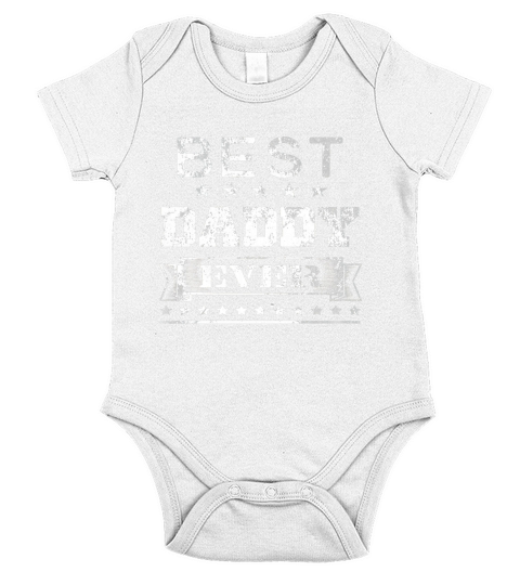 Best Daddy Ever Distressed Short Sleeve Baby One-Piece