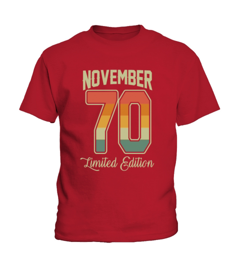 Vintage November 50 Year 1970 50th Birthday Gift Kids T-Shirt