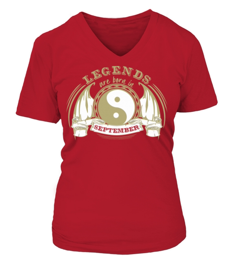 Legends are born in September Women's V-Neck T-shirt