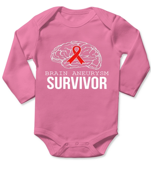 Brain Aneurysm Survivor T-Shirt for Men, Women, Kids Black Youth B07B89CWTM 1 Long Sleeve Baby One-Piece