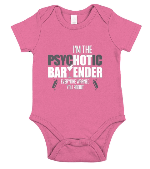 im the psychotic bartender Short Sleeve Baby One-Piece