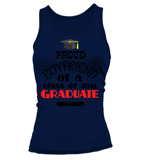 High School College Graduation Proud Boyfriend Women's Tank Top
