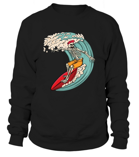 unny skeleton Surfing surfboard design surf lover Women's Sweatshirt