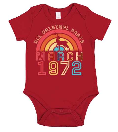 Original Vintage March 1972 Short Sleeve Baby One-Piece