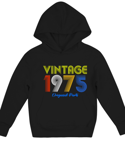 Vintage 1975 T-Shirt Retro 44th Birthday Gift Shir Kids Hoodie