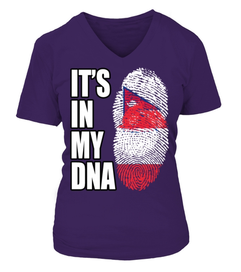 Austrian And Nepalese Mix DNA Flag Heritage Women's V-Neck T-shirt