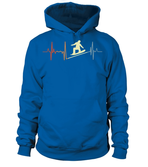 Vintage Snowboard Heartbeat Women's Hoodie