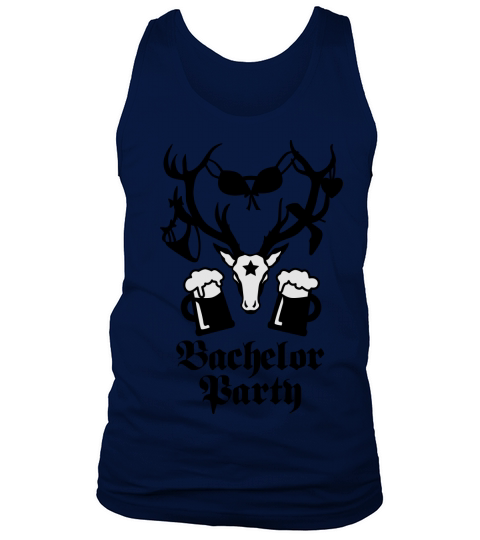 11 deer bachelor party fun funny love stag night Men's Tank Top