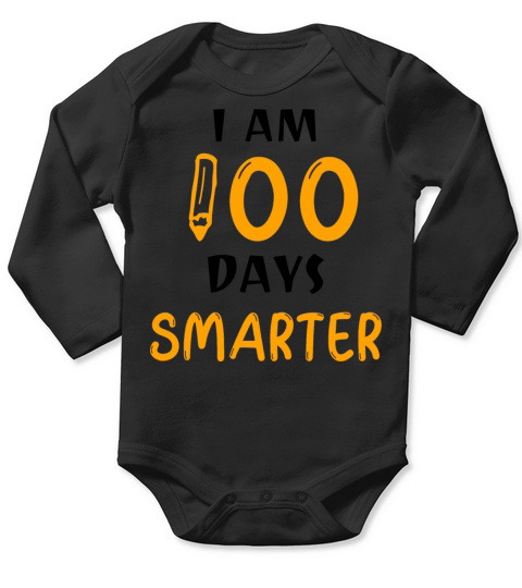 I AM 100 DAYS SMARTER Long Sleeve Baby One-Piece