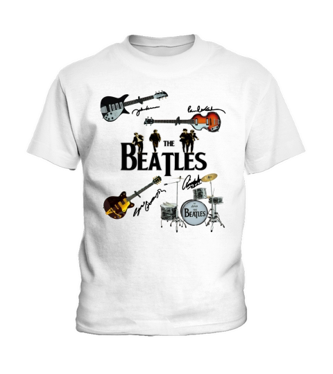 The Beatles Guitars Drummer Signatures Kids T-Shirt