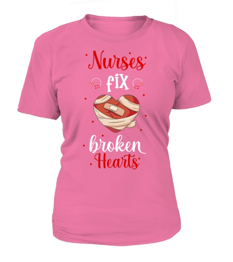 I Love Nurse Valentine Day Fix Broken Heart Kid Women's T-Shirt