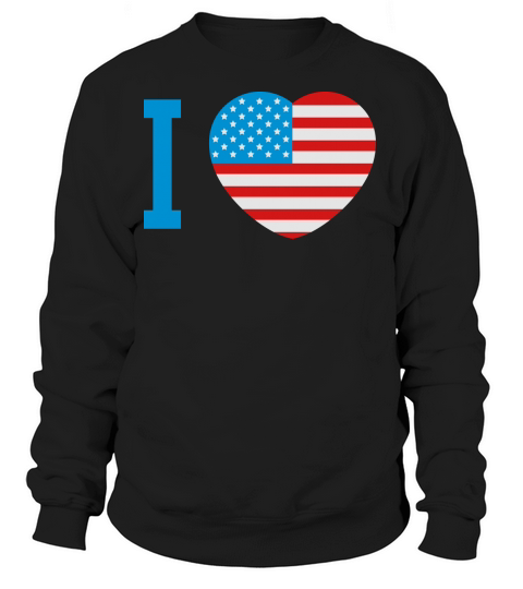 I love America heart flag Women's Sweatshirt